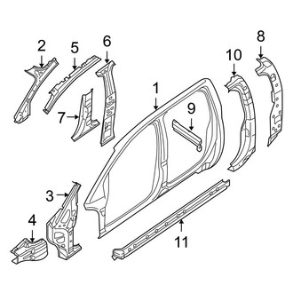 Nissan OE - Cab - Center Pillar (With Sunroof), (PRO-4X / S / SL / SV Crew Cab)