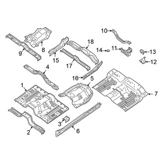 Nissan OE - Cab - Floor (With Sunroof), (PRO-4X / S / SL / SV Crew Cab)