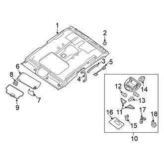Nissan OE - Cab - Interior Trim (With Sunroof Roof Trim), (PRO-4X / S / SL / SV Crew Cab)