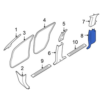 Nissan OE - Left Lower Body C-Pillar Trim Panel