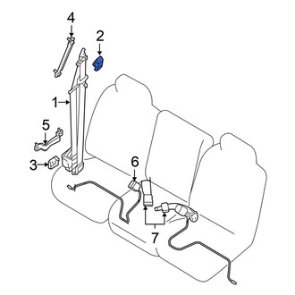 Nissan OE - Front Upper Seat Belt Anchor Plate Cover