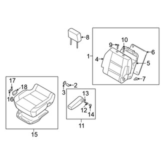 Nissan OE - Seats & Tracks - Front Seat Components (Power Passenger Seat, With Side Air Bag)