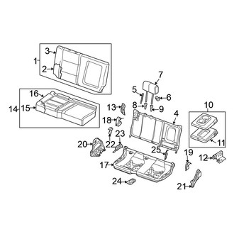 Nissan OE - Seats & Tracks - Rear Seat Components (Right Side), (Crew Cab)