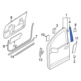 Nissan OE - Front Right Black Out Tape