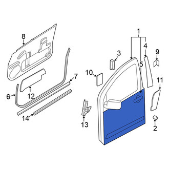 Nissan OE - Rear Right Outer Door Outer Panel