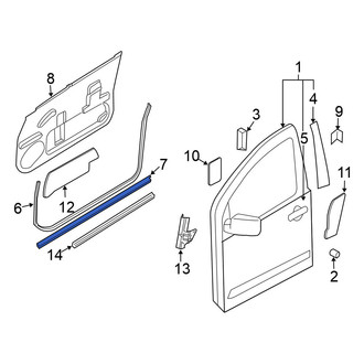 Nissan OE - Front Right Lower Door Seal