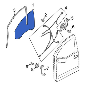 Nissan OE - Front Left Door Glass