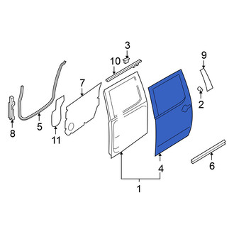 Nissan OE - Rear Right Outer Door Outer Panel
