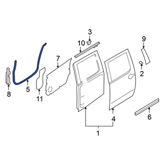 Nissan OE - Rear Left Outer Door Seal