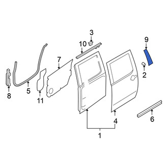 Nissan OE - Rear Right Black Out Tape