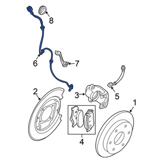 Nissan OE - Rear Left ABS Wheel Speed Sensor