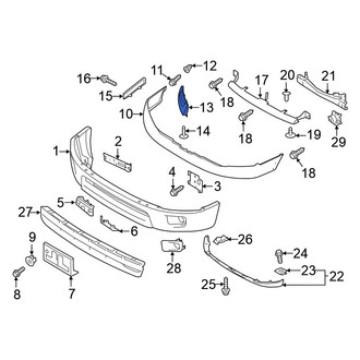 Nissan OE - Front Left Inner Bumper Cover Bracket