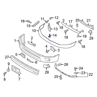 Nissan OE - Bumper Cover Rivet