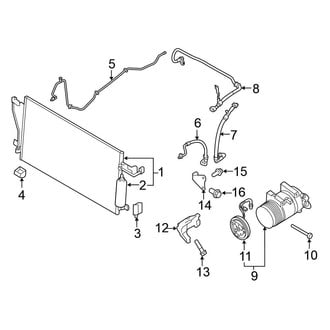 Nissan OE - Air Conditioner & Heater - Condenser, Compressor & Lines (5.0L)