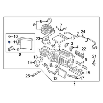 Nissan OE - Upper A/C Evaporator Core O-Ring
