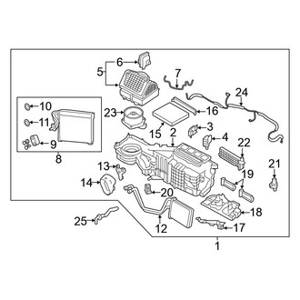 Nissan OE - Air Conditioner & Heater - Evaporator & Heater Components