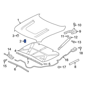 Nissan OE - Front Outer Hood Stop Buffer