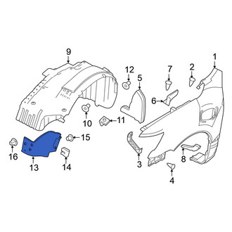 Nissan OE - Front Right Fender Liner Extension