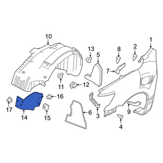 Nissan OE - Front Right Fender Liner Extension
