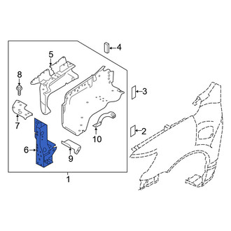 Nissan OE - Front Right Fender Apron Reinforcement