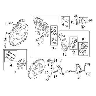 Nissan OE - Front Suspension - Brake Components (4WD)