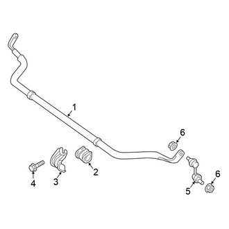 Nissan OE - Front Suspension - Stabilizer Bar & Components (4WD)