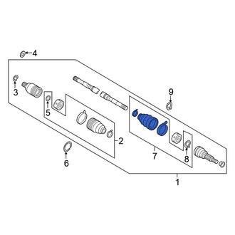Nissan OE - Front Outer CV Joint Boot Kit