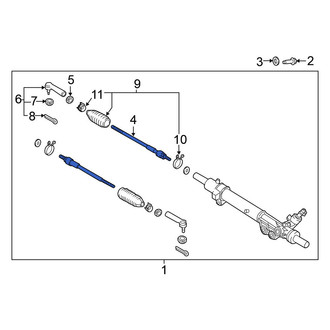 Nissan OE - Inner Steering Tie Rod End