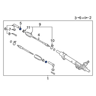 Nissan OE - Inner Steering Tie Rod Nut