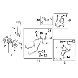 Nissan OE - Steering Gear & Linkage - Pump & Hoses (5.0L)