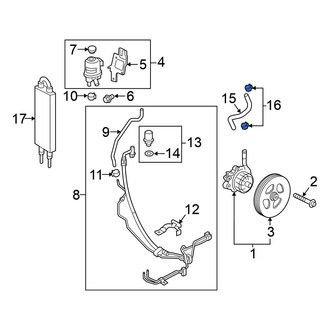 Nissan OE - Upper Power Steering Hose Clamp