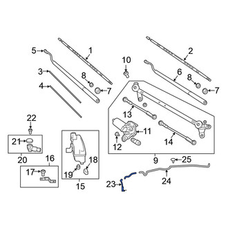 Nissan OE - Front Windshield Washer Hose