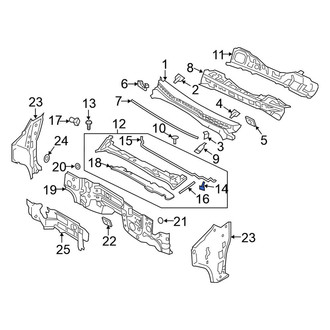 Nissan OE - Center Cowl Extension Seal