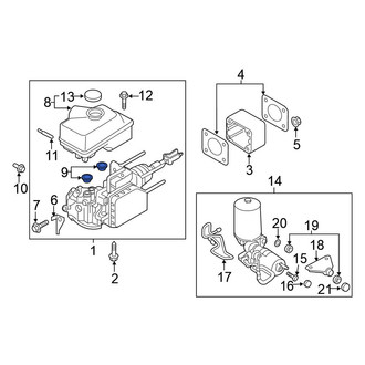 Nissan OE - Brake Master Cylinder Reservoir Gasket