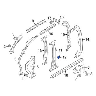 Nissan OE - Left Body B-Pillar Baffle Plate
