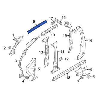 Nissan OE - Left Roof Side Rail