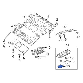 Nissan OE - Right Dome Light Lens