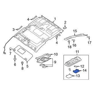 Nissan OE - Left Dome Light Lens