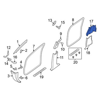 Nissan OE - Left Upper Body C-Pillar Trim Panel