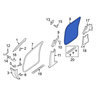 Nissan OE - Rear Left Inner Door Seal
