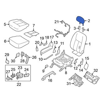 Nissan OE - Front Right Headrest