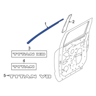 Nissan OE - Front Right Door Belt Molding