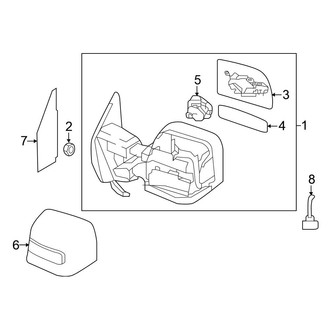 Nissan OE - Front Door - Outside Mirrors (With Extendable Type), (King Cab / Crew Cab)