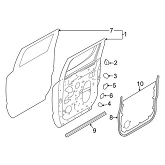 Nissan OE - Rear Door - Door & Components (Crew Cab)