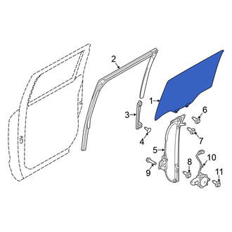 Nissan OE - Front Left Door Glass