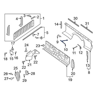 Nissan OE - Right Truck Bed Panel Brace