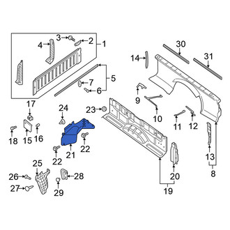 Nissan OE - Rear Right Rearward Quarter Panel Splash Shield