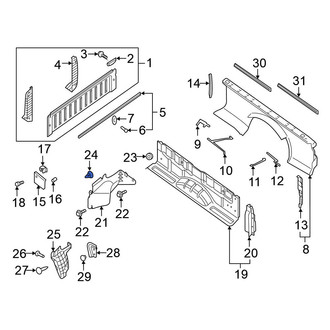 Nissan OE - Quarter Panel Splash Shield Clip