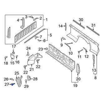 Nissan OE - Quarter Panel Splash Shield Clip
