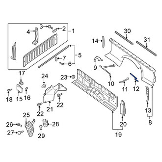 Nissan OE - Right Truck Bed Panel Brace